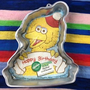 1993 Big Bird with Banner Birthday Cake Pan